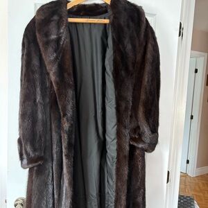 Luxurious Dark Brown Fur Coat